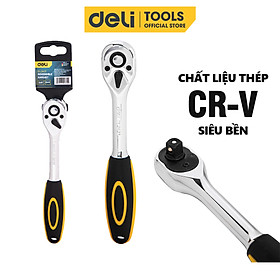 Mua Cờ Lê Siết Lực 2 Chiều Deli - Chất Liệu Thép CR-V Cao Cấp - Kích Thước 6.3mm - 10mm - 45 răng - Vặn Bu Lông  Cân Lực