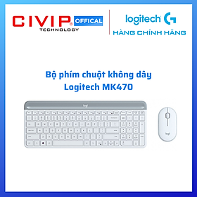Bộ phím chuột không dây logitech MK470 Slim - Hàng Chính Hãng