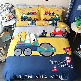 Bộ Chăn Ga Gối Cotton 100% m6/m8/2m -Tiệm Nhà Mêu DISNEY 5D Hoạt Hình Cao Cấp Cho Bé Trai