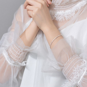 Lắc Tay Nữ - Lắc Tay Bạc Nữ S925 Lấp Lánh - LTBN02 + Tặng Hộp Đựng Lắc + Tặng Khăn Lau Bạc