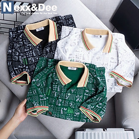 Áo thun polo nam, áo thun cá sấu nam hoạ tiết sọc ngang có cổ bẻ trẻ trung big size 3x cao cấp CB18