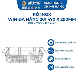 Mua  Chính hãng Qui Phúc  Khay úp chén đĩa inox Win  đáy sâu tiện lợi 47x29 cm