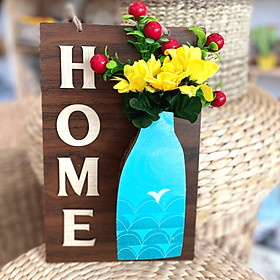 Bảng Gỗ hoa treo tường trang trí Home