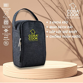 Túi đựng hộp cơm COBA'COOK 3 hộp dung tích 320 và 400 ml Giấy bạc giữ nhiệt và 2 khóa kéo tiện dụng-CBL