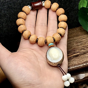 VÒNG TAY CHUỖI HẠT BỒ ĐỀ PHẬT NHÃN ( MẮT PHẬT ) VÀ BỒ ĐỀ BẠCH NGỌC TỰ NHIÊN NEPAL 12-13m