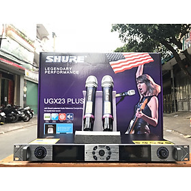 Mua Micro Shure UGX23 Plus 4 râu vỉ tím  thu sóng siêu khỏe  hát siêu nhẹ  tự ngắt  - Hàng nhập khẩu