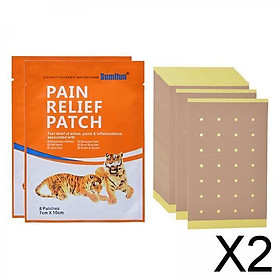 2xTiger Pain  Relief Plaster Patches - 16 pcs - 7 x 10 cm