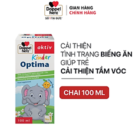 Siro ăn ngon, cải thiện tầm vóc cho bé Doppelherz Aktiv Kinder Optima (Chai 100ml)