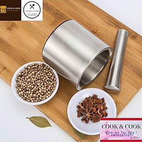 Mua Bộ chày cối inox 2 lớp inox SUS 304 size 10  12 cm
