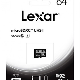 Thẻ nhớ MicroSD 64GB Lexar Class 10 UHS-I - Hàng Chính Hãng