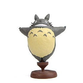 Mô hình Totoro tập bay với gương mặt khôi hài dùng trang trí tiểu cảnh, terrarium, móc khóa, DIY
