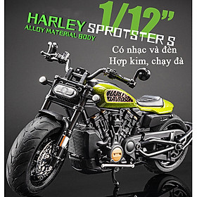 Mua Mô hình xe mô tô Harley Davidson Sprotsters KAVY bằng hợp kim có nhạc và đèn  chạy cót tỷ lệ 1:12
