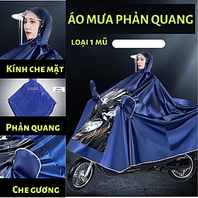 Mua Áo Mưa Phản Quang Vải Dù Loại 1 Mũ Và 2 Mũ Có Kính Che Mặt Chụp Gương Xe