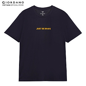 Áo thun nam in hình message printed tee giordano 01092304