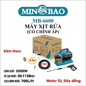 MÁY XỊT RỬA 3200W MB-6600 CÓ CHỈNH ÁP MINBAO -HÀNG CHÍNH HÃNG