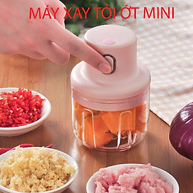 Mua Máy Xay tỏi Ớt hành Mini Tự động sạc pin Mini đa năng Tiện Dụng  máy say tỏi dung tích 250ml
