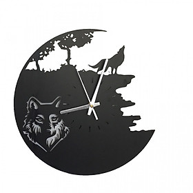 Đồng hồ trang trí treo tường hình sói