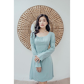 Đầm lụa xanh ánh nhũ Josephine Dress Gem Clothing SP060284