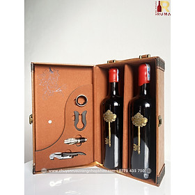 Mua Set quà tặng rượu vang Ý Segreto - Hộp da PU kèm bộ phụ kiện