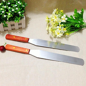 Mua Dao chà láng thẳng cán gỗ làm bánh kem 32 cm