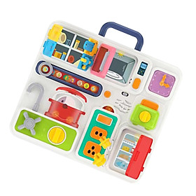 Busy Board Simulation Kitchen Pretend Cooking Toys for Birthday Gift Preschool Boys Girls Children Learning Activities