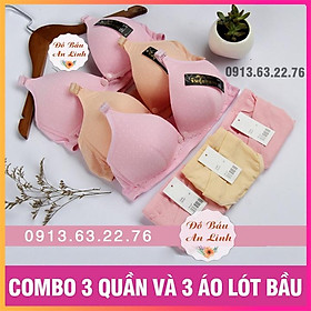 ĐỒ LÓT BẦU COMBO 3 ÁO VÀ 3 QUẦN LÓT BẦU KHÁNG KHUẨN