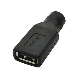 USB nam đến Jack DC 5.5*2.1 Bộ chuyển đổi nữ, Bộ chuyển đổi bộ sạc 5,5mm x 2,1mm nữ đến USB Đầu nối màu: USB nữ