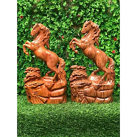 Mua Tượng điêu khắc con ngựa bằng gỗ hương đá kt cao 40×22×7.5cm