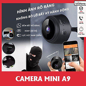 Camera mimi An Ninh A9 HD1080p Kết Nối Wifi Không Dây, Nhỏ Gọn Tiện Lợi Không Kèm Thẻ Nhớ