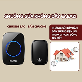 Mua Chuông cửa không dây Cacazi FA58 không dùng pin  chống nước  khoảng cách sử dụng trong 300M