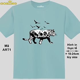 Natural Tiger, Mã ART1. Áo thun siêu đẹp cho cả gia đình. Form unisex cho nam nữ, trẻ em, bé trai gái. Quà tặng ý nghĩa cho bố mẹ, con cái, bạn bè, doanh nghiệp, hội nhóm
