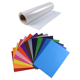 11Pcs Colored Printable Heat Transfer Vinyl HTV Film for Iron On T Shirts Bags