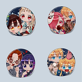 Combo 4 huy hiệu cài áo JIBAKU SHOUNEN HANAKO-KUN - ÁC MA NHÀ XÍ HANAKO ver LỄ HỘI anime