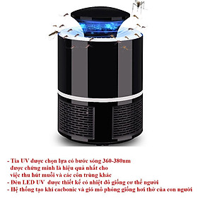 Mua Đèn bắt muỗi diệt côn trùng thông minh  máy hút muỗi hình trụ bóng đèn ngủ mini cắm usb  cây đèn led quạt vợt hút muỗi