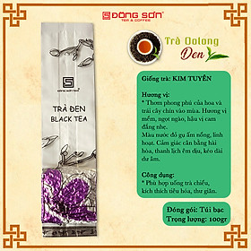 Trà Ô long [ ĐEN ] Oolong Black Tea - Hương vị Caramel và hậu ngọt - Gói 100g - Đông Sơn