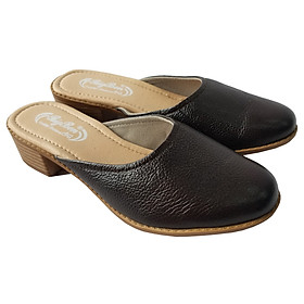 Dép Cao Gót Nữ BIGGBEN Da Bò Cao 4 Phân DCG118