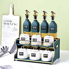 Mua Bộ Gia Vị 11 Món Hũ Sứ Thiết Kế Tinh Tế Sang Trọng Hàng Cao Cấp