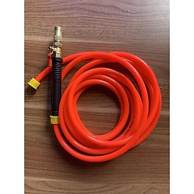 Combo 10met ống hoặc 5met ống cam nhựa dẻo xe giá rẻ kèm 1 tay cầm sịt thẳng chỉnh tia có ren vàng gắng bơm đôi