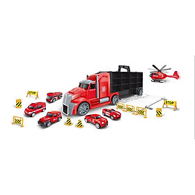 TOYSTAR - 666-03G Bộ mô hình xe ô tô chuyên chở - cứu hộ (KT 59x11x20cm)