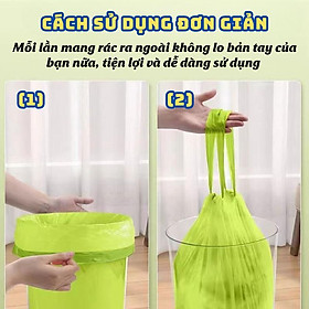 Mua Túi Đựng Rác Dạng Rút Linh Chi Bedding Cuộn 50 Túi Chịu Tải Tốt Siêu Dai Màu Xanh Lá