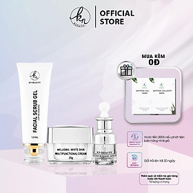 Bộ 3 sản phẩm Trắng Da Ngừa Nám KN Beauty chuyên sâu:Kem dưỡng 25g + Serum 30ml+ Tẩy tế bào chết 120ml - PHỤNG BEAUTY