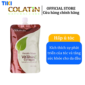 Kem ủ tóc siêu mượt Colatin Keratin Mask Vitamin E 500ml