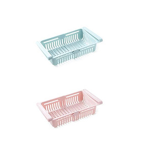 Bộ 2 khay nhựa để tủ lạnh tiện lợi có thể thay đổi kích thước GS00860