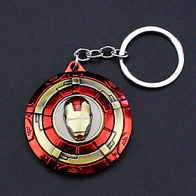 Móc khóa siêu anh hùng - khiên Người Sắt xoay được - Nhiều màu