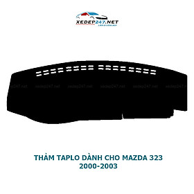 Thảm Taplo dành cho xe Mazda 323 từ 2000 đến 2003 chất liệu Nhung, da Carbon, da vân gỗ