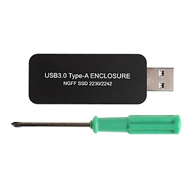 Hình ảnh USB 3.0 to  Based 2230/2242 M.2   SSD Portable Enclosure Storage Box