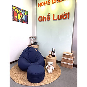 Mua Ghế lười Qủa lê Micro + Đôn Gát chân size lớn