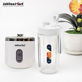 Mua  TẶNG KÈM NẮP  Máy Xay Sinh Tố Jubilee Mart 400ML 10 Lưỡi Cầm Tay Sử Dụng Pin Sạc Cổng USB Tiện Dụng Hàng Chính Hãng