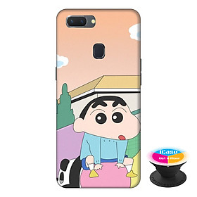 Ốp lưng điện thoại Oppo A5S hình Cậu Bé  và Gấu Panda tặng kèm giá đỡ điện thoại iCase xinh xắn - Hàng chính hãng