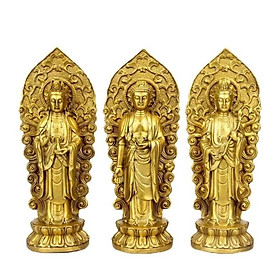 Bộ 3 pho Tượng Tam thế Phật bằng đồng cỡ trung